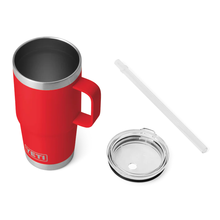 YETI RAMBLER 25 OZ STRAW MUG RESCUE RED