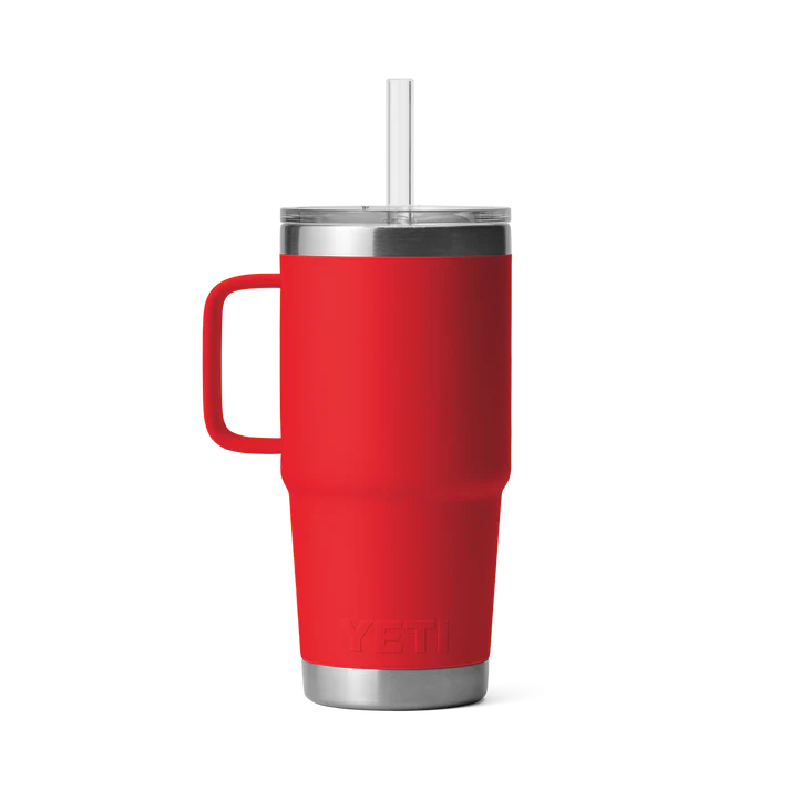 YETI RAMBLER 25 OZ STRAW MUG RESCUE RED