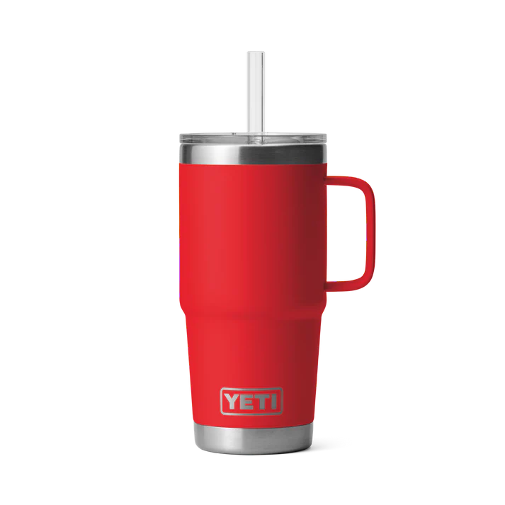 YETI RAMBLER 25 OZ STRAW MUG RESCUE RED