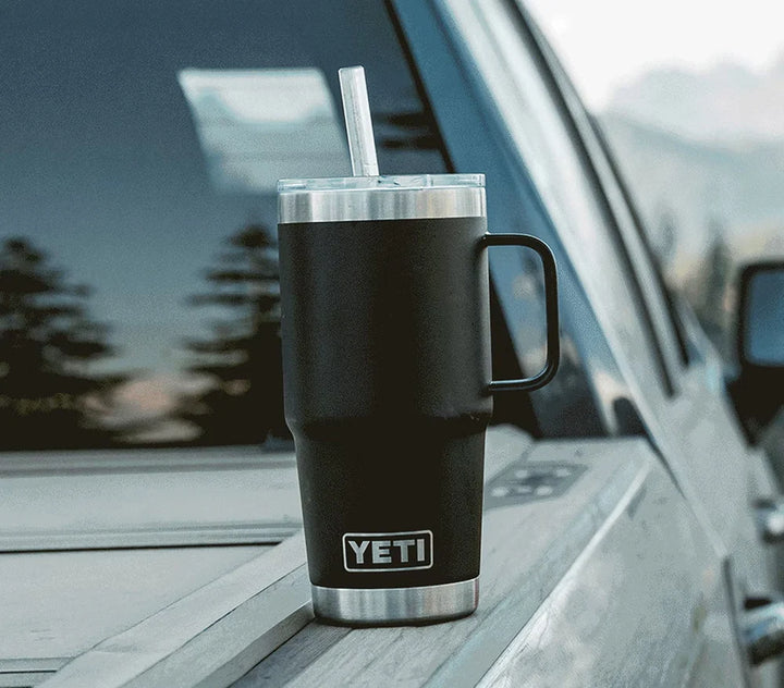 YETI RAMBLER 25 OZ STRAW MUG RESCUE RED