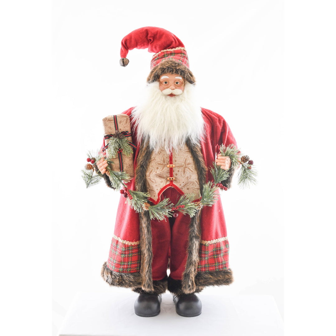 TRADITIONAL GARLAND SANTA 90cm
