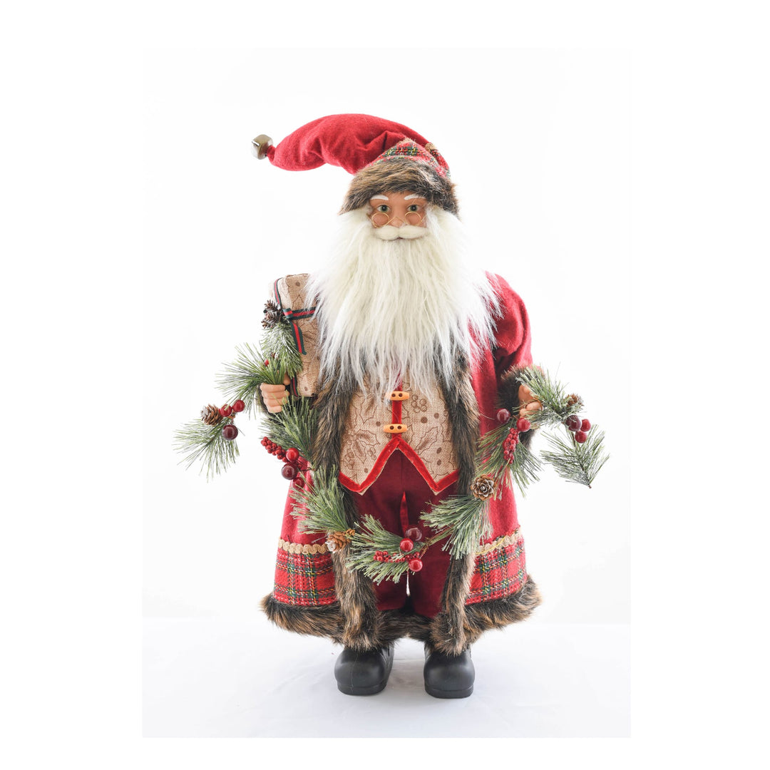 TRADITIONAL GARLAND SANTA 45CM