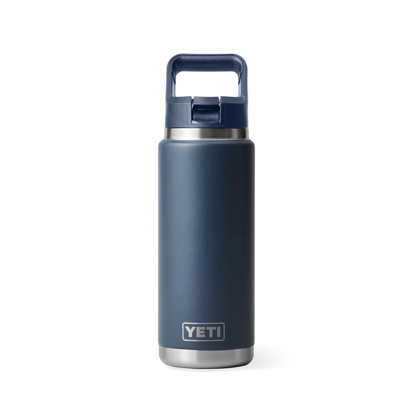 YETI RAMBLER 26OZ COLOUR STRAW BOTTLE NAVY