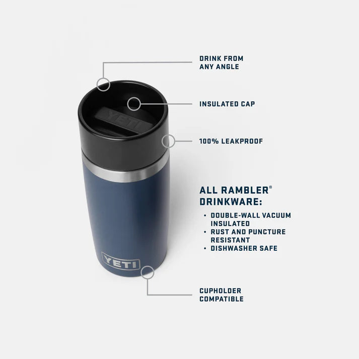 YETI RAMBLER 12 OZ TRAVEL BOTTLE STAG RED
