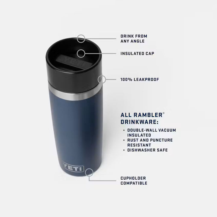 YETI RAMBLER 16 OZ TRAVEL BOTTLE STAG RED
