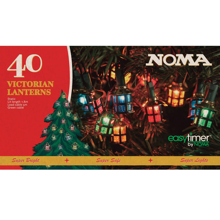 40 MULTICOLOUR LED VICTORIAN LANTERN STRING LIGHT