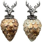 Ornament Vitreous, bronze, glass 9x18x9 cm