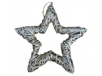 Grey Wash Open Star 45x5x45cm
