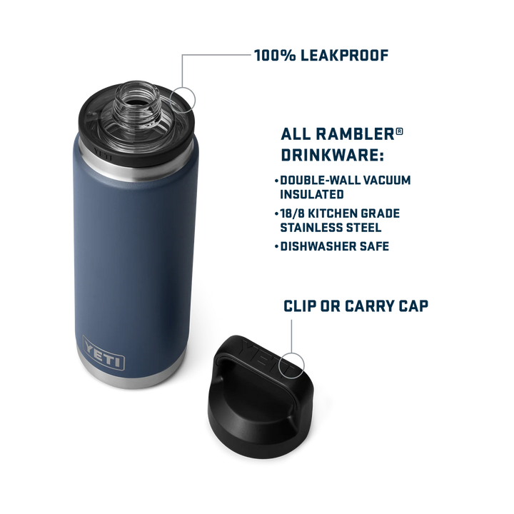 YETI RAMBLER 26 OZ C BOTTLE CHUG STAG RED