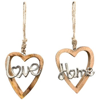 Heart Hanger Puri, Alu/wood