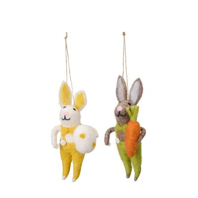 Rabbit Mix White/Yellow, Brown/ 6X4X14Cm - Easter - Windyridge Garden Centre