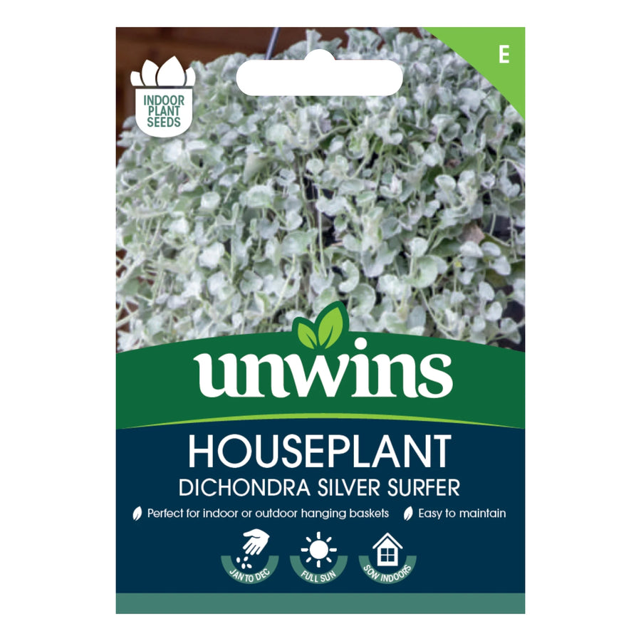Unwins Houseplant Dichondra Silver Surfer - Seed Packets - Windyridge Garden Centre