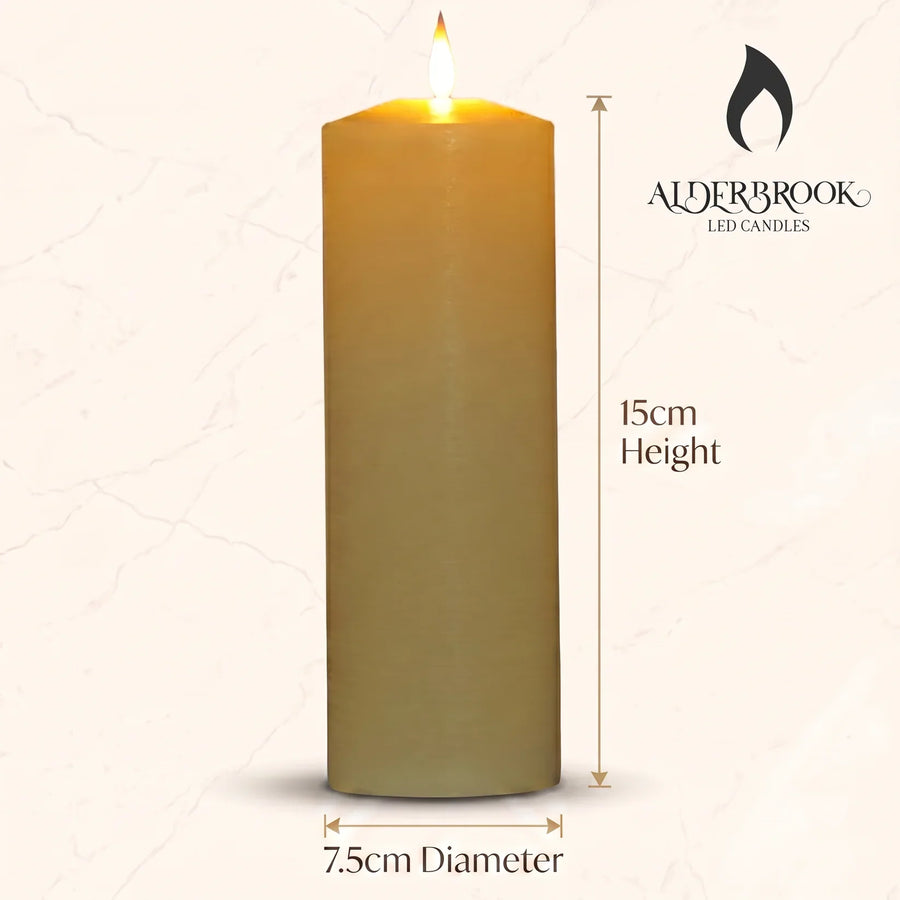 Alderbrook Ivory 15cm Medium Pillar Candle