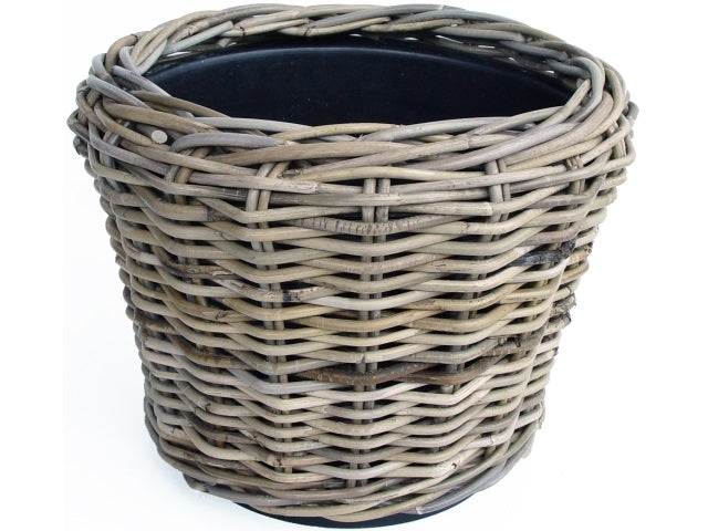 Drypot Rattan Grey d36h28cm - Split - Pots - Windyridge Garden Centre