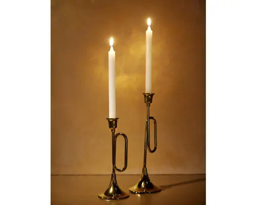 Candleholder aluminium gold gold L.12cm x W.12cm x H.34cm
