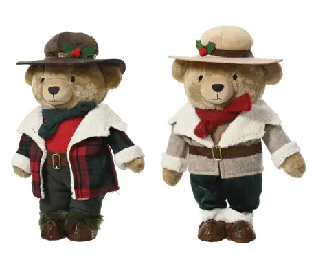 Bear polyester standing bear L.14cm x W.18cm x H.31cm
