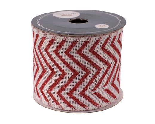 Ribbon jute 6ass red/colour(s) L.270cm x W.6cm x H.0.01cm