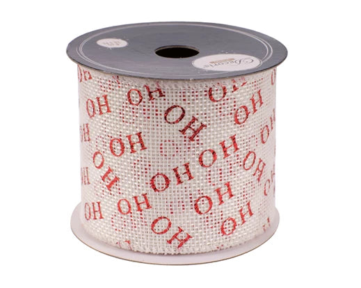 Ribbon jute 6ass red/colour(s) L.270cm x W.6cm x H.0.01cm