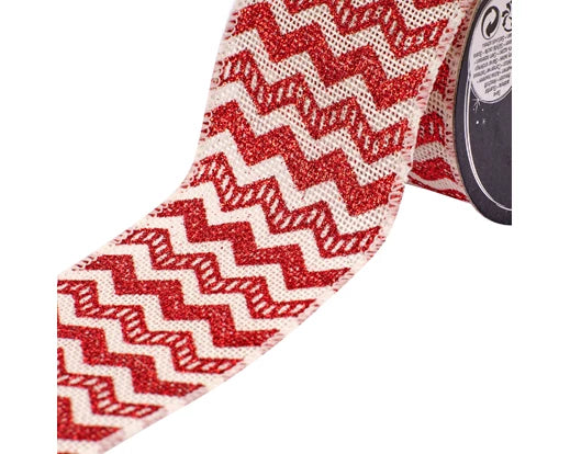 Ribbon jute 6ass red/colour(s) L.270cm x W.6cm x H.0.01cm