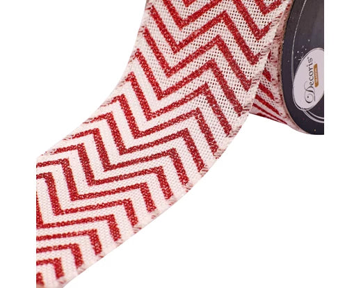 Ribbon jute 6ass red/colour(s) L.270cm x W.6cm x H.0.01cm