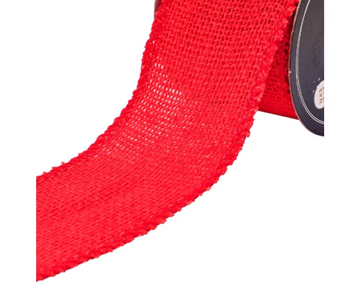 Ribbon jute 6ass red/colour(s) L.270cm x W.6cm x H.0.01cm