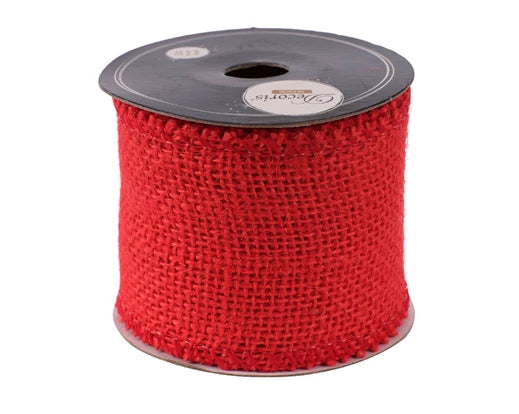 Ribbon jute 6ass red/colour(s) L.270cm x W.6cm x H.0.01cm