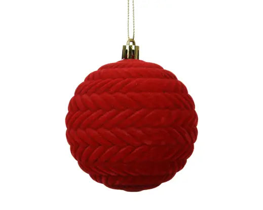 Bauble plastic christmas red D.8cm