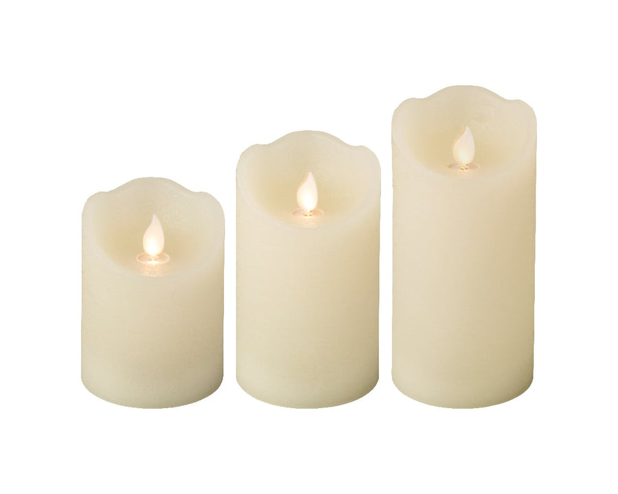Led Waving Candle Wax Bo Indoor Dia7.50-H15.00Cm-1L - Christmas Lights - Windyridge Garden Centre