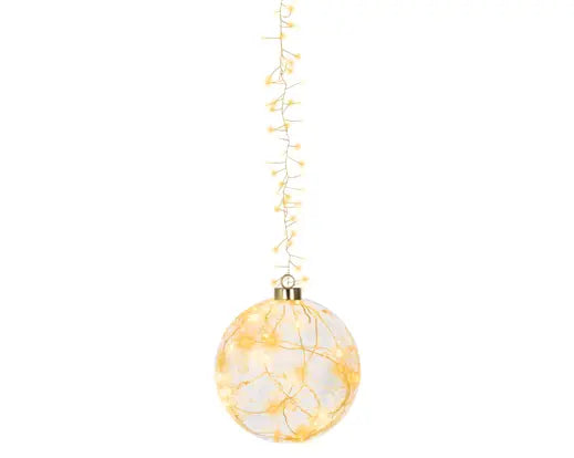 Micro LED ball flashing effect Battery-operated indoor transparent/warm white/classic warm D.14cm
