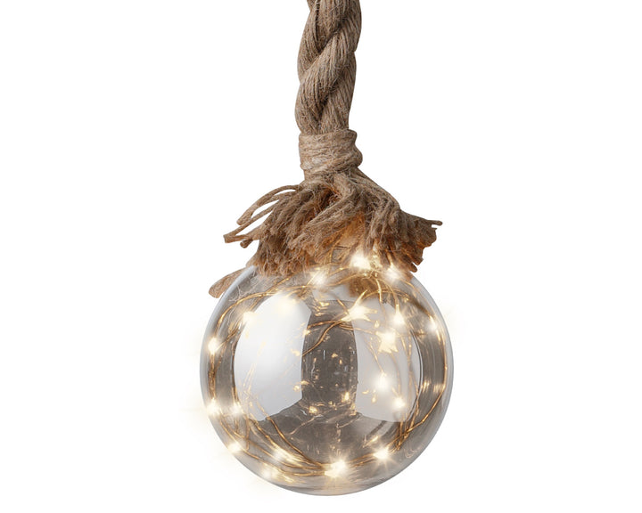 Micro LED ball steady Battery-operated indoor smokey/classic warm D.14cm