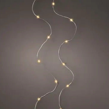 Micro LED stringlights steady BO indoor silver/classic warm L.295cm