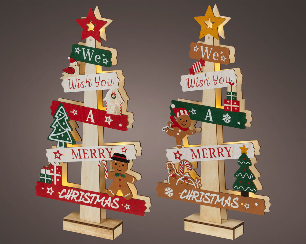 LED scenery plywood steady Battery-operated indoor fsc 100% colours/warm white L.4.5cm x W.24.3cm x H.44cm