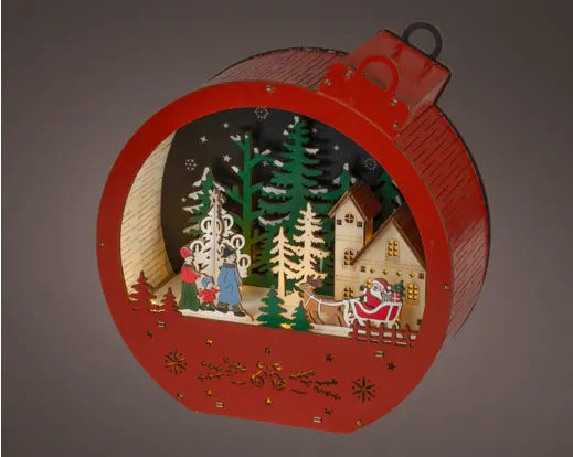 LED scenery plywood steady Battery-operated indoor fsc 100% colours/warm white L.9cm x W.21.5cm x H.22.5cm