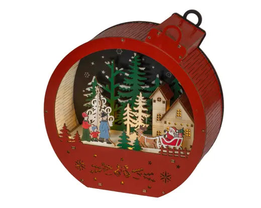 LED scenery plywood steady Battery-operated indoor fsc 100% colours/warm white L.9cm x W.21.5cm x H.22.5cm