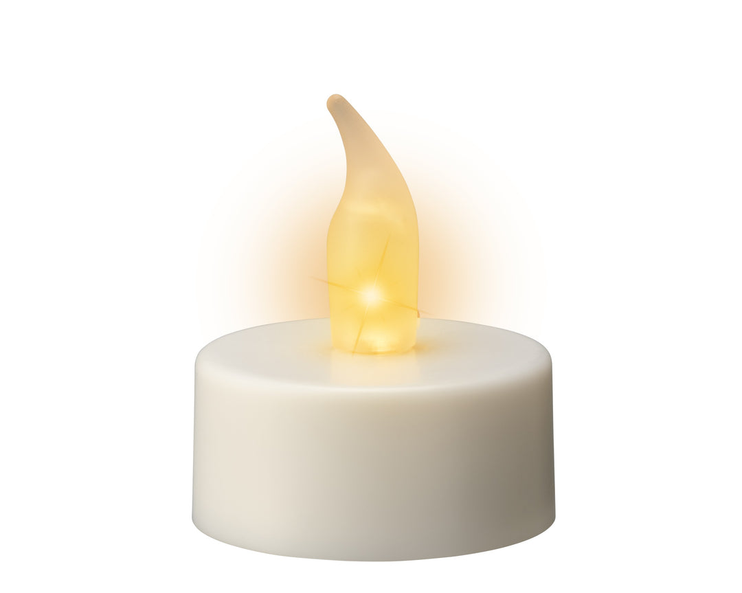 LED tealight plastic fire flame effect Battery-operated indoor white/flame D.3.8cm x H.4.6cm