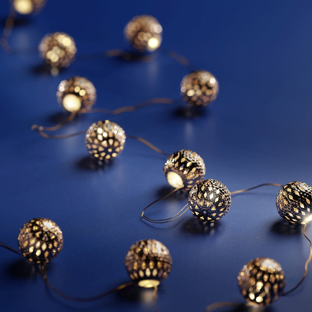 Micro LED deco string lights L110cm - silver/warm white