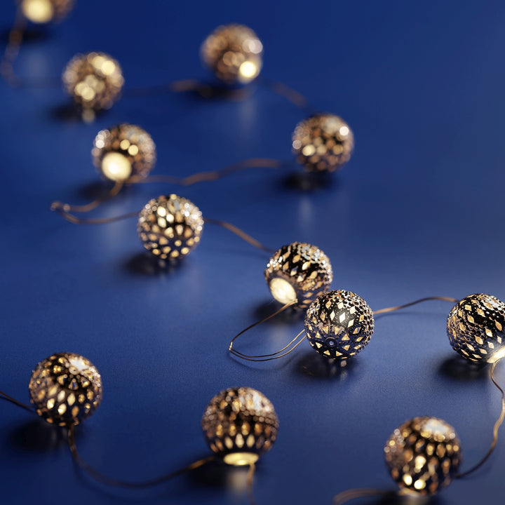Micro LED deco string lights L110cm - silver/warm white