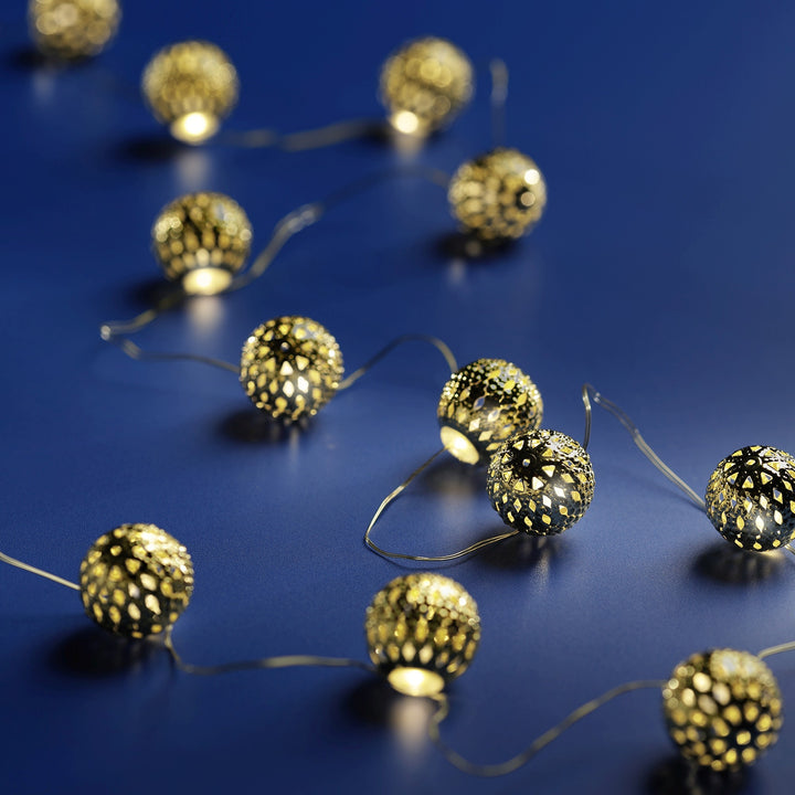 Micro LED deco string lights L110cm - silver/warm white
