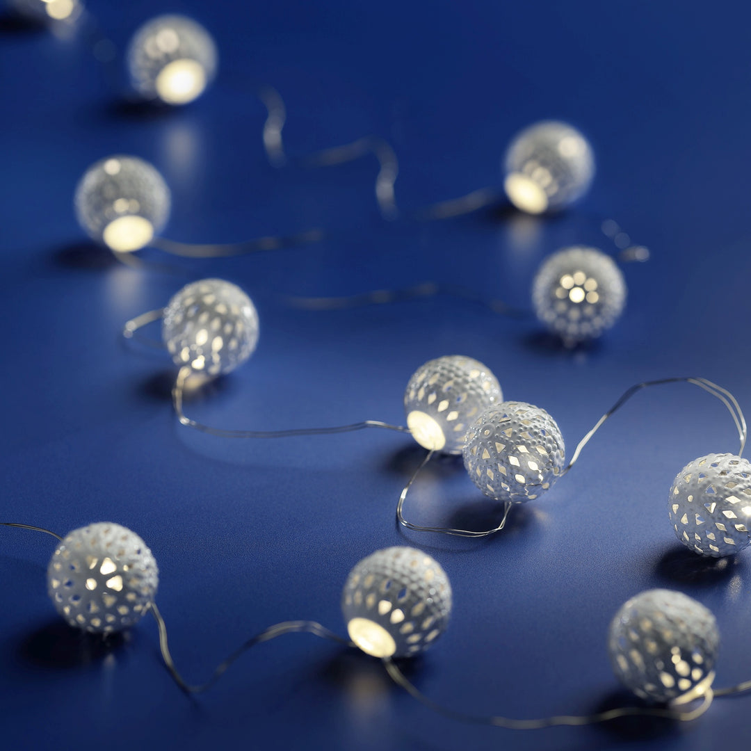 Micro LED deco string lights L110cm - silver/warm white