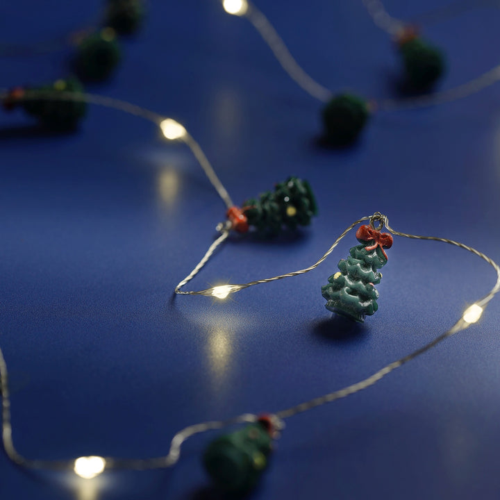 Micro Led Deco String Lights Steady Bo Indoor 4Ass Silver/Warm White L.190Cm - Christmas Lights - Windyridge Garden Centre