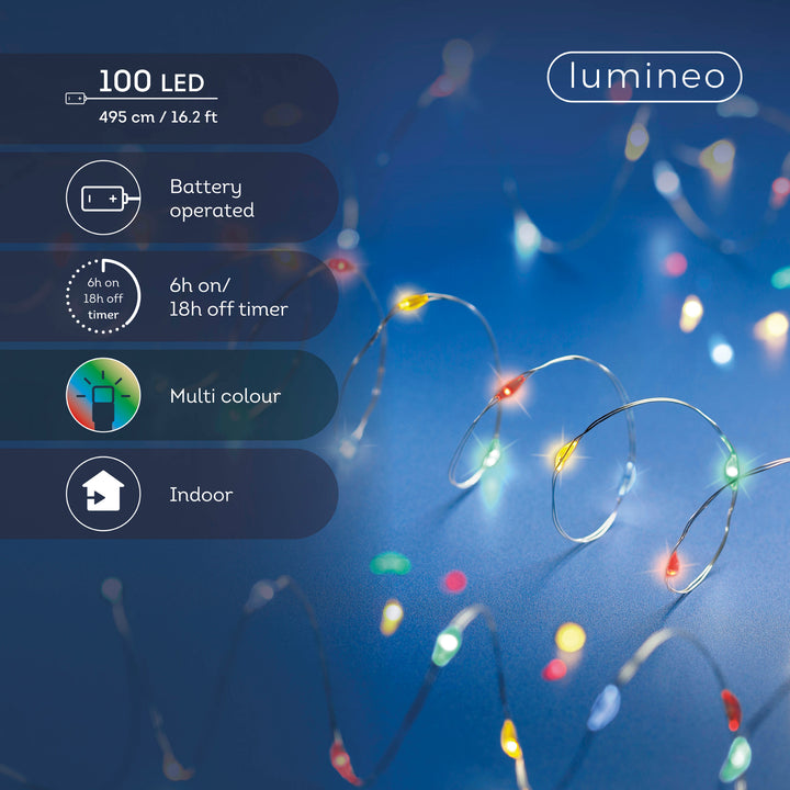 Micro LED string lights multi L.495cm