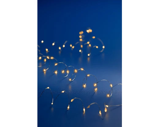 Micro LED stringlights steady BO indoor silver/classic warm L.295cm