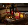 LED waving candle wax wave top BO indoor mix christmas red/warm white D.7.5cm x H.15cm