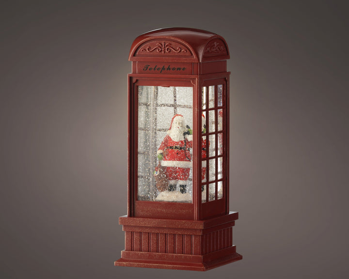 LED water spinner plastic telephone booth with motion BO indoor
