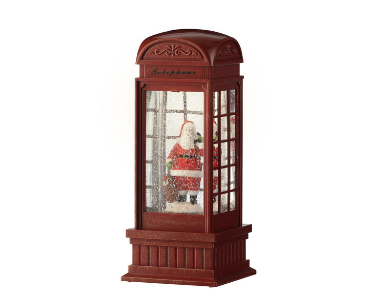 LED water spinner plastic telephone booth with motion BO indoor