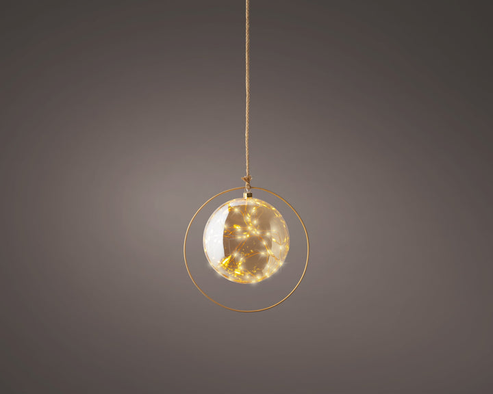 Micro Led Ball Steady Bo Indoor Amber/Classic Warm Dia26Cm X L.6Cm - Christmas Lights - Windyridge Garden Centre