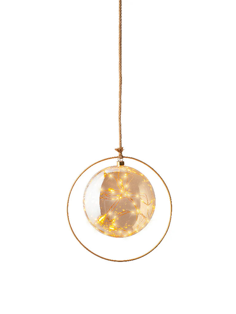 Micro Led Ball Steady Bo Indoor Amber/Classic Warm Dia26Cm X L.6Cm - Christmas Lights - Windyridge Garden Centre