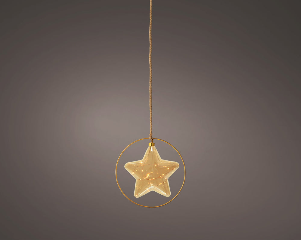 Micro Led Star Steady Bo Indoor Amber/Classic Warm Dia26Cm X L.6.5Cm - Christmas Lights - Windyridge Garden Centre