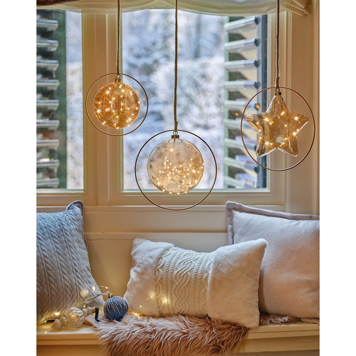 Micro Led Star Steady Bo Indoor Amber/Classic Warm Dia26Cm X L.6.5Cm - Christmas Lights - Windyridge Garden Centre