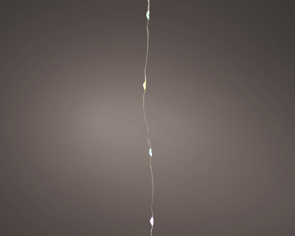 Micro Led Stringlights Steady Bo Indoor Silver/Soft Multi L.295Cm - Christmas Lights - Windyridge Garden Centre